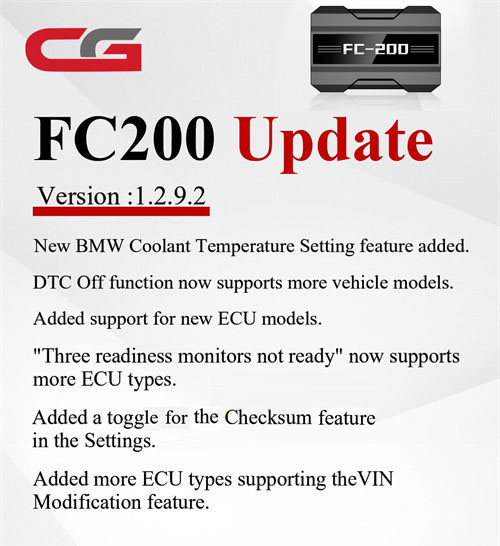 Обновление CG FC200 V1.2.9.2