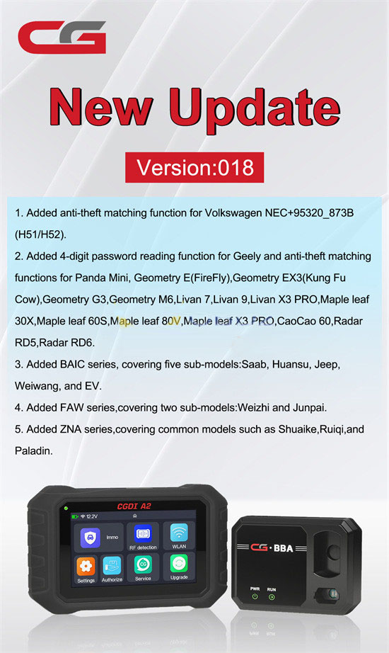 Обновление CGDI A2
